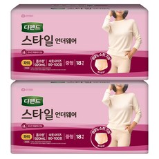 Depend 利清爽 女性用時尚內褲型強力成人紙尿褲, 中型, 18入, 2個