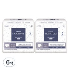 Natural Cotton 經典褲型衛生棉, 6包, 4片, M(95號以下)