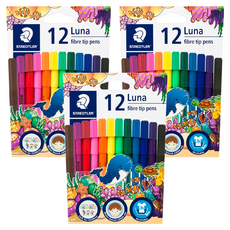 STAEDTLER 施德樓 LUNA 彩色筆, 12色, 3組