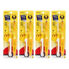 페리오 키즈 유아용 포켓몬 칫솔 3단계 2종 세트, 피카츄, 2개입, 4개