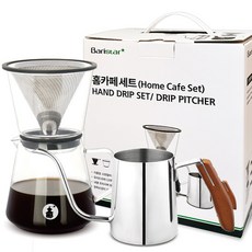 BARISTA Home Cafe 不鏽鋼過濾玻璃滴頭 600ml BDG1 + 咖啡滴頭功能 600ml BKW1 + 清潔刷套組, 混色, 1組