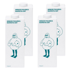 MINOR FIGURES 小人物 燕麥奶 咖啡師精選 不黏稠 植物奶口感濃郁, 1L, 4瓶