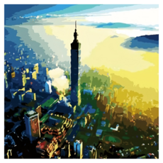 artlife 數字油畫diy, 台北的天空, 1入