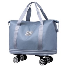 HENRAY 亨睿 增量帶輪旅行包, 超大容量，收納無憂, 40 x 21 x 63cm, 霧霾藍