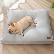 DING DONG PET 寵物四季深層睡眠方形坐墊靠墊, 1個, 灰色