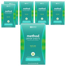 method 香氛柔軟烘衣片, 海藍鼠尾草, 80片, 6盒