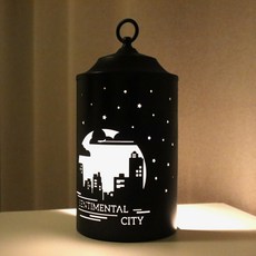 After glow 造型融燭燈+鹵素燈泡+調節器, 黑色的