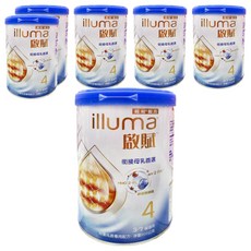 illuma 啟賦 幼童成長專用配方奶粉 4號 HMO 3~7歲, 800g, 1罐, 6罐