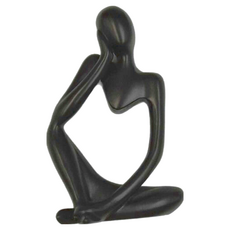沉思者 抽象藝術居家擺件 (左思 右想 專注三款一組), 26 x 14.5 x 8cm, 黑色