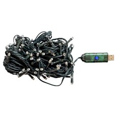 八捌發 綠線串燈 USB接頭 八段模式 100LED 玫瑰金 浪漫裝飾燈, 1個