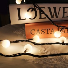 Nice LED LED櫻桃燈串 附無閃爍電源線 黑線 100燈, 暖白光, 1個