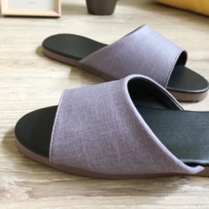 TAIWAN SLIPPER 台灣犀利趴 簡約系列 純色皮質室內拖鞋 台灣製造 品質保證 EVA大底 輕便耐用, M, 爵士紫, 2雙