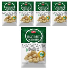 盛香珍 無調味夏威夷豆, 80g, 5包