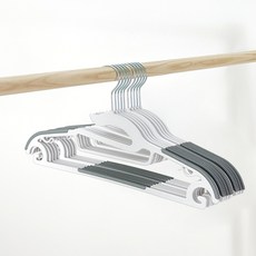 Olg 圓形防滑衣架, 白色, 10個