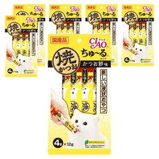 INABA CIAO 啾嚕 鰹魚燒肉泥 綠茶消臭成分配合 土佐清水港直接輸送本鰹 新鮮美味絕品 肉質柔軟方便剝成小塊, 柴魚片味, 48g, 6袋