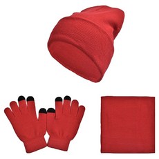 保暖用品 滑雪板滑雪防寒3件組, 酒紅色, 1套