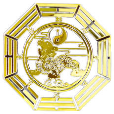 財神小舖 八卦貔貅 開運金屬貼, 金色