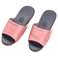 TAY SONG 太松 優雅室內皮拖鞋, 靜音EVA鞋底 防滑耐磨 台灣製造, 24cm, 粉色, 1雙