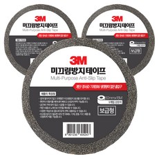 쓰리엠 보급형 안티슬립 다목적용 미끄럼방지 테이프 블랙 50mm x 15m, 3개