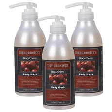 더허브스토리 바디워시 블랙체리, 500ml, 3개