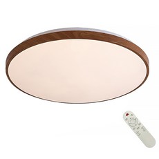 Honey Comb 北歐木紋LED54W遙控調光調色臥室吸頂燈 簡約設計, 1入, 木紋