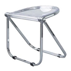 KUIBAO 快豹生活 中古mcm透明折疊凳, 1入, 透明
