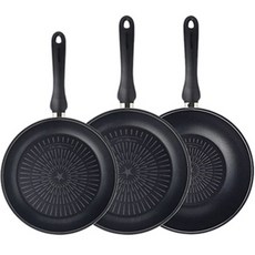 HAPPYCALL Plasma IH感應爐適用鈦塗層鍋具 3種組, 混色, 平底鍋 24cm+28cm+深炒鍋 28cm, 1組