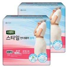 디펜드 여성용 스타일 언더웨어 썸머 슬림플러스 성인기저귀, 중형, 9개입, 2개