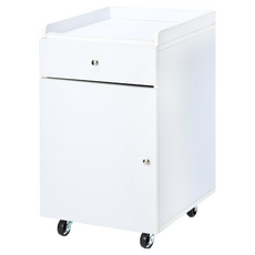 HomeMax 卡琳床頭收納櫃 D01-007WH 白色系 附滑輪 台灣製造, 1個