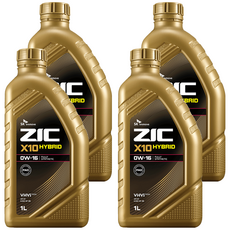 지크 X10 하이브리드 엔진오일, 4개, 0w16, 1L