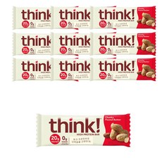 想想厚實的花生醬蛋白棒, 60克, 10個