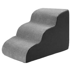 寵物斜坡樓梯可拆洗, 3階 灰色格子, 1個