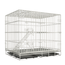 貓籠子家用貓別墅帶廁所, 白色, 1個