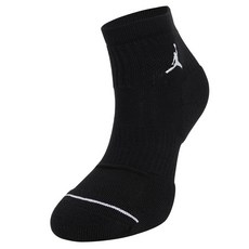 NIKE 耐吉 JORDAN 喬丹 中筒運動襪 DX9655-010 3雙, 黑色 + 白色, 1組