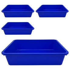 震嶸塑膠 600密林 置物籃, 藍色, 4個