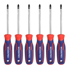 WORKPRO 十字電工螺絲起子 ph1 x 150 mm WP221028, 6個