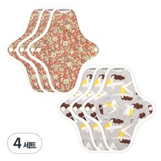 hannahpad 布衛生棉 護墊 6片 圖案隨機出貨, 4套
