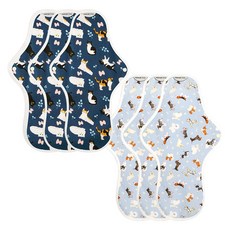 한나패드 면생리대 패드6장 패턴 랜덤발송, 오버나이트, 1세트