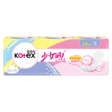 Kotex 靠得住 少女肌 純淨無香衛生棉 日用, 23cm, 36片, 1組
