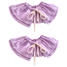 純棉紗布口水巾, 紫色, 2條