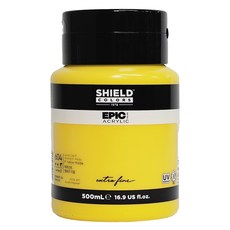 SHIELD 盾牌 Epic 壓克力顏料 604 永固中黃色, 500ml, 1色