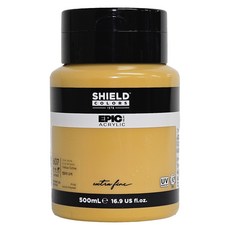 쉴드 에픽 아크릴물감 607 옐로우 오커, 1색, 500ml