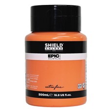 SHIELD 盾牌 Epic 壓克力顏料 610 永久橙, 500ml, 1色