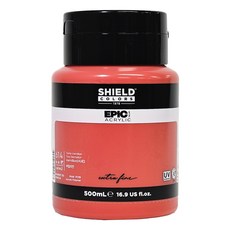 SHIELD 盾牌 EPIC 壓克力顏料 614 朱紅色, 500ml, 1色