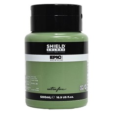 SHIELD 盾牌 EPIC 壓克力顏料 637 氧化綠, 500ml, 1色
