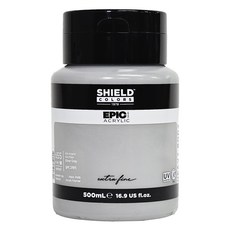 SHIELD 盾牌 Epic 壓克力顏料 655 銀灰色, 500ml, 1色