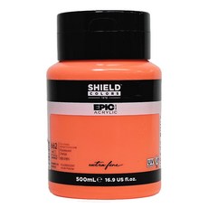 SHIELD 盾牌 Epic 壓克力顏料 662 螢光橘, 500ml, 1色