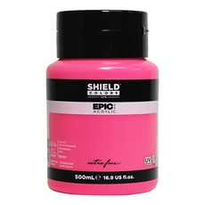 SHIELD 盾牌 Epic 壓克力顏料 664 螢光粉紅, 500ml, 1色