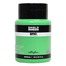 SHIELD 盾牌 EPIC 壓克力顏料 666 螢光綠, 500ml, 1色