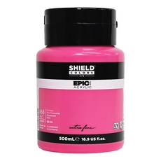SHIELD 盾牌 Epic 壓克力顏料 668 螢光玫瑰, 500ml, 1色